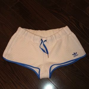 White adidas cloud shorts